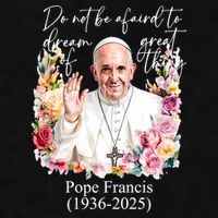 Do Not Be Afraid Of Dream Of Great Thing Rest In Peace Pope Francis RIP Ladies PosiCharge Tri-Blend Wicking Tank