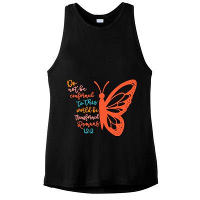 Do Not Be Conformed To This World Be Transformed Romans 122 Ladies PosiCharge Tri-Blend Wicking Tank
