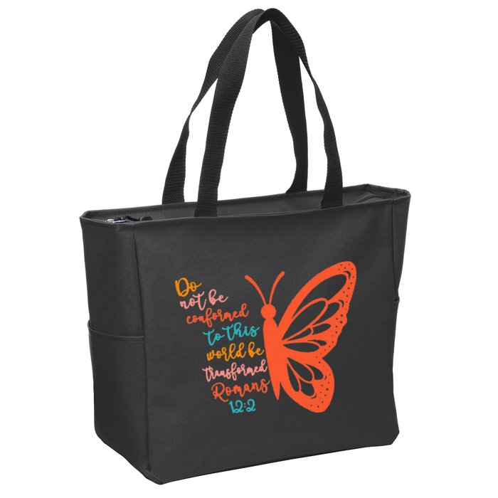 Do Not Be Conformed To This World Be Transformed Romans 122 Zip Tote Bag