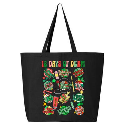 Dermatology Nurse Christmas 12 Days Of Derm Funny 25L Jumbo Tote