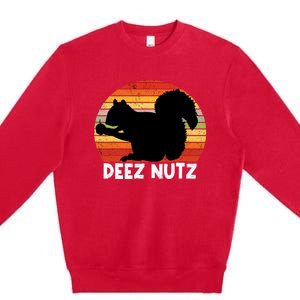 Deez Nutz Christmas Gopher Funny Saying Ugly Xmas Premium Crewneck Sweatshirt