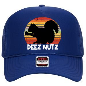 Deez Nutz Christmas Gopher Funny Saying Ugly Xmas High Crown Mesh Back Trucker Hat