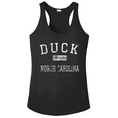 Duck North Carolina NC Vintage Ladies PosiCharge Competitor Racerback Tank