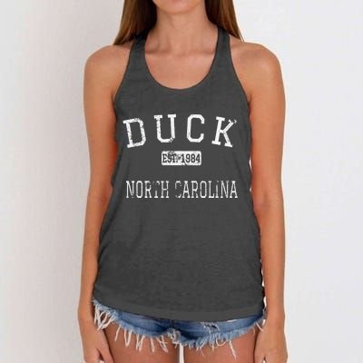 Duck North Carolina NC Vintage Women's Knotted Racerback Tank