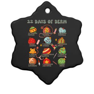 Dermatology Nurse Christmas 12 Days Of Derm Dermatologists Gift Ceramic Star Ornament