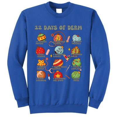 Dermatology Nurse Christmas 12 Days Of Derm Dermatologists Gift Sweatshirt