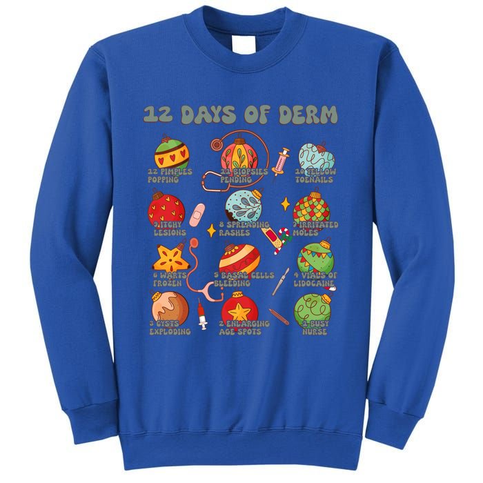 Dermatology Nurse Christmas 12 Days Of Derm Dermatologists Gift Sweatshirt