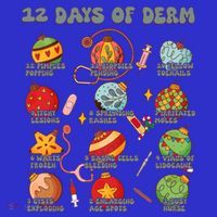 Dermatology Nurse Christmas 12 Days Of Derm Dermatologists Gift Tall T-Shirt