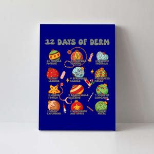 Dermatology Nurse Christmas 12 Days Of Derm Dermatologists Gift Canvas