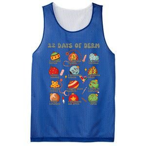 Dermatology Nurse Christmas 12 Days Of Derm Dermatologists Gift Mesh Reversible Basketball Jersey Tank