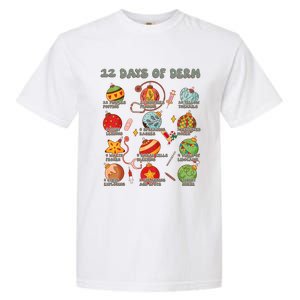 Dermatology Nurse Christmas 12 Days Of Derm Dermatologists Gift Garment-Dyed Heavyweight T-Shirt