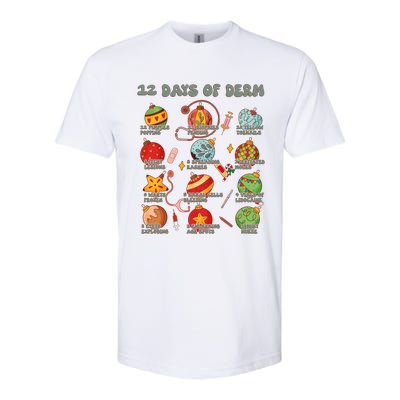 Dermatology Nurse Christmas 12 Days Of Derm Dermatologists Gift Softstyle CVC T-Shirt