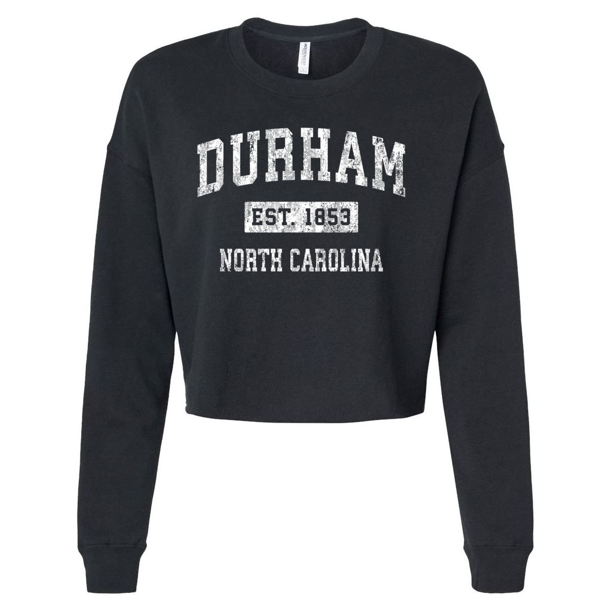 Durham North Carolina Nc Vintage Sports Cropped Pullover Crew