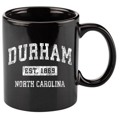 Durham North Carolina Nc Vintage Established Sports 11oz C Handle Ceramic Mug