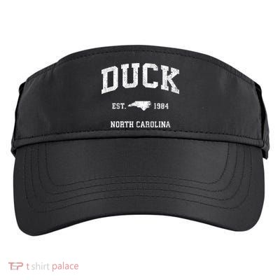 Duck North Carolina Nc Vintage Athletic Black Sports Adult Drive Performance Visor
