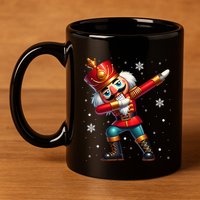 Dabbing Nutcracker Christmas Costume Matching Family Pajama 11oz C Handle Ceramic Mug