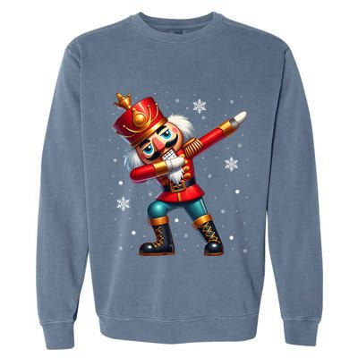 Dabbing Nutcracker Christmas Costume Matching Family Pajama Garment-Dyed Sweatshirt