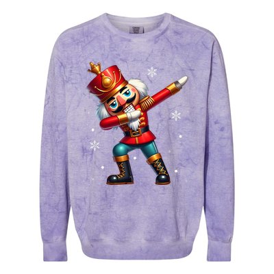 Dabbing Nutcracker Christmas Costume Matching  Colorblast Crewneck Sweatshirt