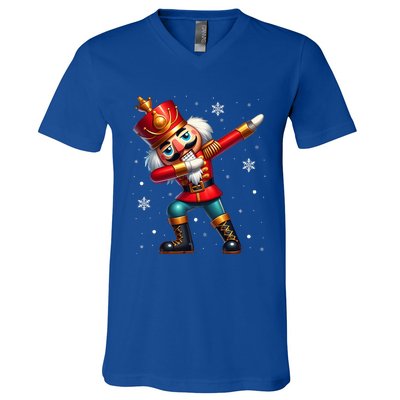 Dabbing Nutcracker Christmas Costume Matching  V-Neck T-Shirt