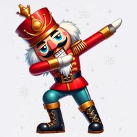 Dabbing Nutcracker Christmas Costume Matching  Garment-Dyed Sweatshirt