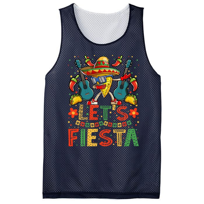 Dabbing Nacho Cinco De Mayo Lets Fiesta Mesh Reversible Basketball Jersey Tank