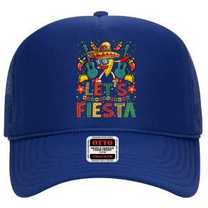 Dabbing Nacho Cinco De Mayo Lets Fiesta High Crown Mesh Back Trucker Hat