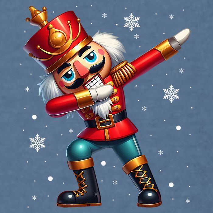 Dabbing Nutcracker Christmas Costume Matching Family Pajama Garment-Dyed Sweatshirt