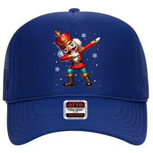 Dabbing Nutcracker Christmas Costume Matching Family Pajama High Crown Mesh Back Trucker Hat