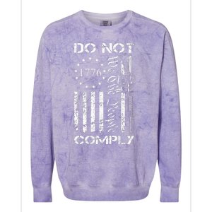 Do Not Comply Ar15 Usa Flag Pro Gun 2nd Amendment Colorblast Crewneck Sweatshirt