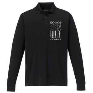 Do Not Comply Ar15 Usa Flag Pro Gun 2nd Amendment Performance Long Sleeve Polo