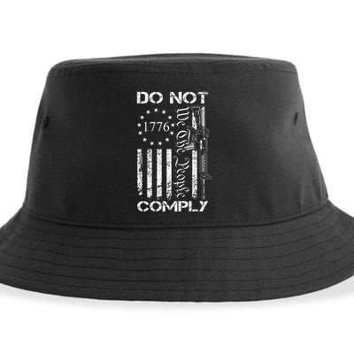Do Not Comply Ar15 Usa Flag Pro Gun 2nd Amendment Sustainable Bucket Hat