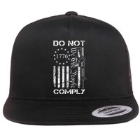 Do Not Comply Ar15 Usa Flag Pro Gun 2nd Amendment Flat Bill Trucker Hat