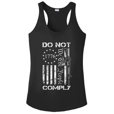 Do Not Comply Ar15 Usa Flag Pro Gun 2nd Amendment Ladies PosiCharge Competitor Racerback Tank