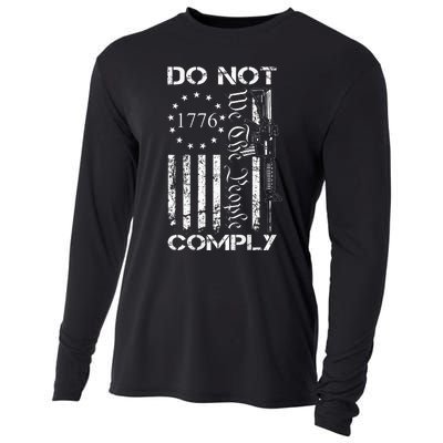 Do Not Comply Ar15 Usa Flag Pro Gun 2nd Amendment Cooling Performance Long Sleeve Crew