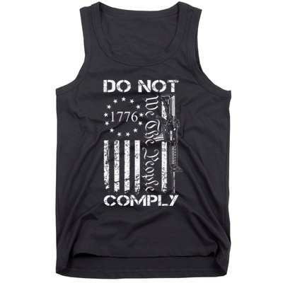 Do Not Comply Ar15 Usa Flag Pro Gun 2nd Amendment Tank Top