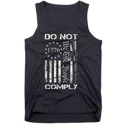 Do Not Comply Ar15 Usa Flag Pro Gun 2nd Amendment Tank Top