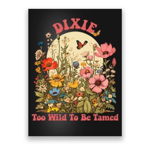 Dixie Name Cute Retro Wildflower Dixie Name Poster