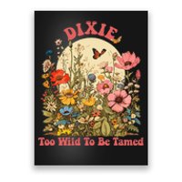 Dixie Name Cute Retro Wildflower Dixie Name Poster