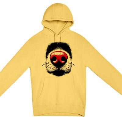 Dog Nose Close Up Premium Pullover Hoodie