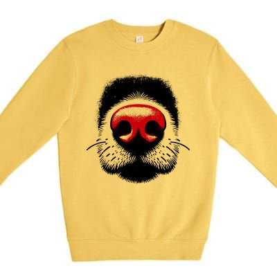 Dog Nose Close Up Premium Crewneck Sweatshirt