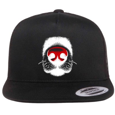Dog Nose Close Up Flat Bill Trucker Hat