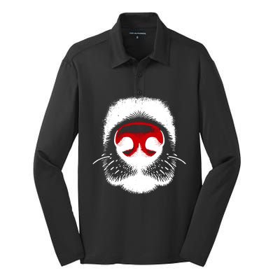 Dog Nose Close Up Silk Touch Performance Long Sleeve Polo