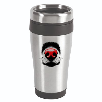 Dog Nose Close Up 16oz Travel Tumbler