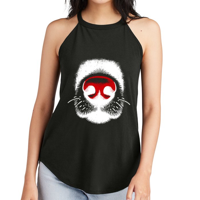 Dog Nose Close Up Women's Perfect Tri Rocker Tank