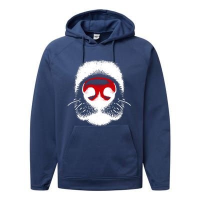 Dog Nose Close Up Performance Fleece Hoodie