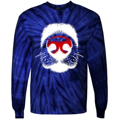 Dog Nose Close Up Tie-Dye Long Sleeve Shirt