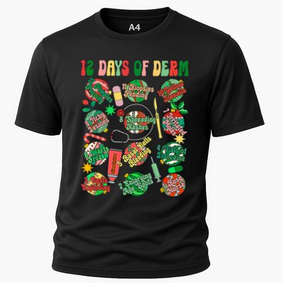 Dermatology Nurse Christmas 12 Days Of Derm Performance Shirt