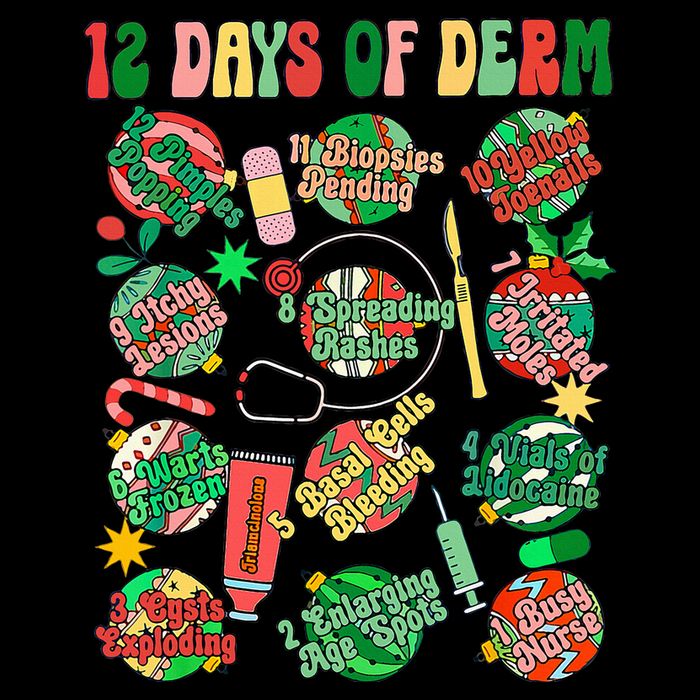 Dermatology Nurse Christmas 12 Days Of Derm Impact Tech Backpack