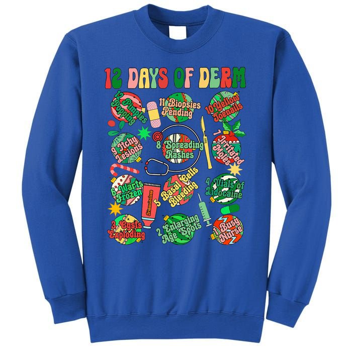 Dermatology Nurse Christmas 12 Days Of Derm Sweatshirt