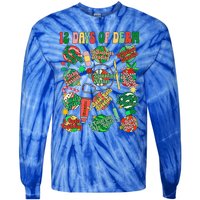 Dermatology Nurse Christmas 12 Days Of Derm Tie-Dye Long Sleeve Shirt